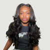 Elsa Black Body Wave Layered Virgin Human Hair wig, front page 02