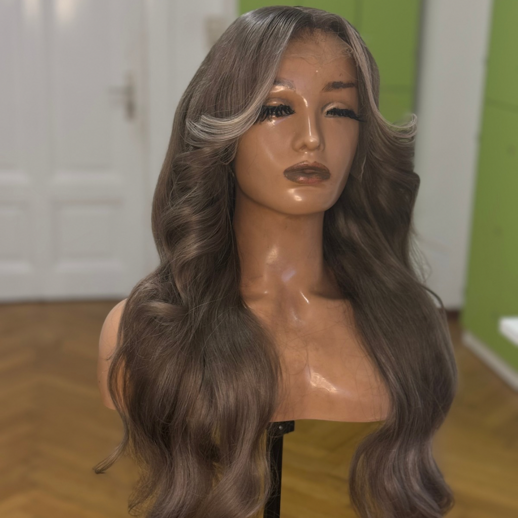 Julia shay 6*6 HD lace  highlighted Ash blonde wig