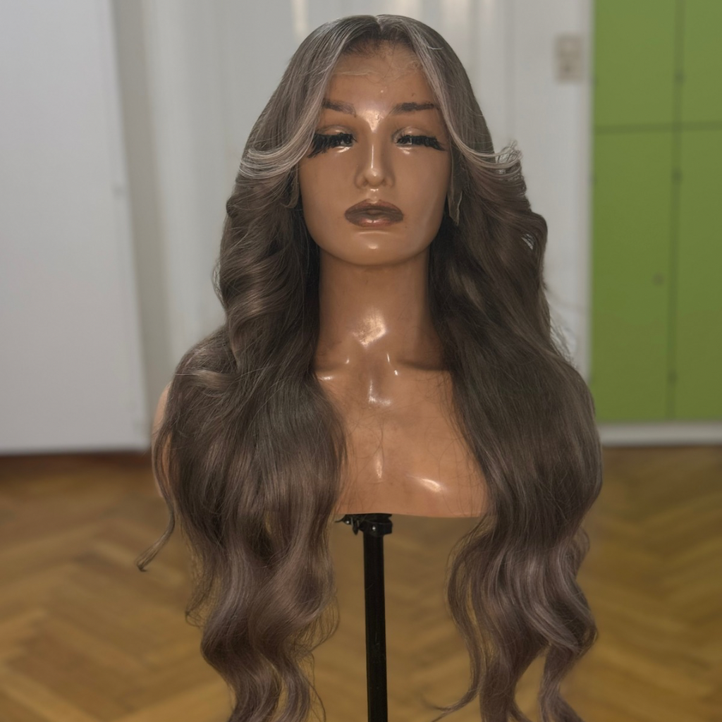 Julia shay 6*6 HD lace  highlighted Ash blonde wig