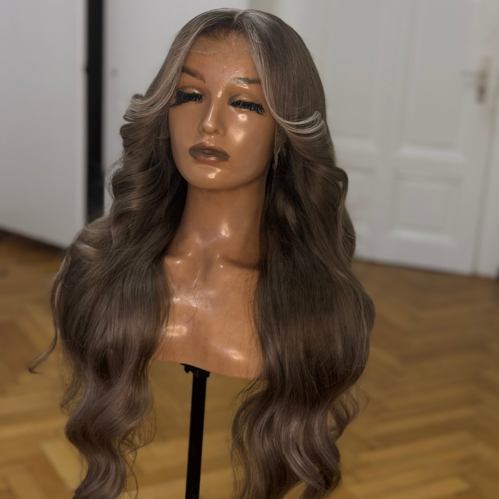 Julia shay 6*6 HD lace  highlighted Ash blonde wig