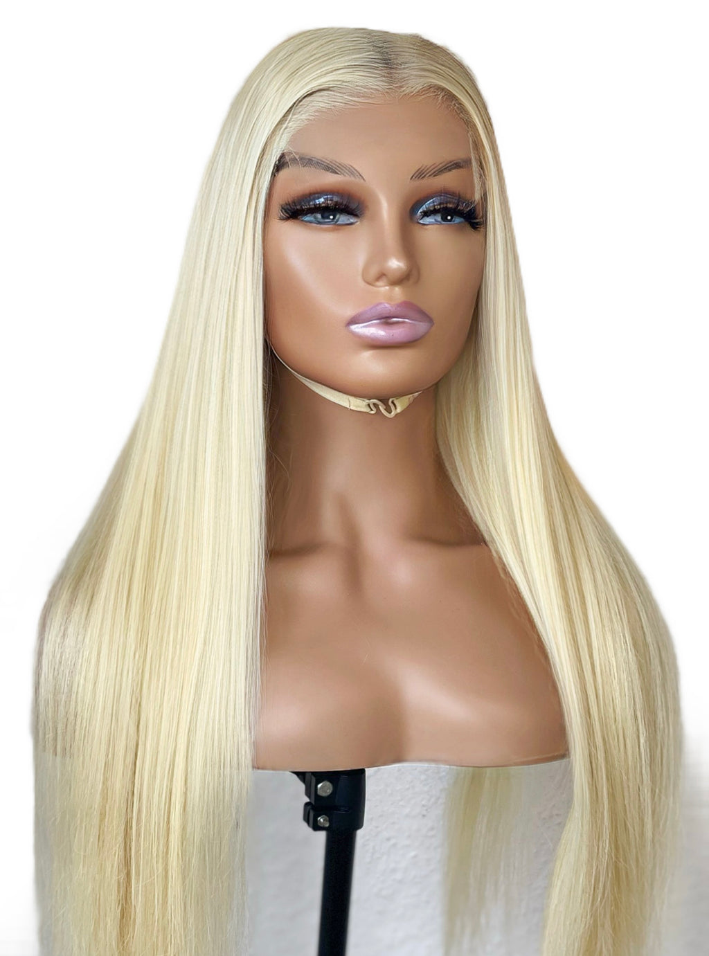 DIVA STRAIGHT BLOND HD Lace Human Hair wig,front page close up