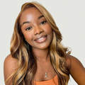 Michelle Bodywave Human Hair Wig With highlights, front picture