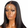 Amaka Straight Black Bob Wigs Human Hair Wig, right side picture