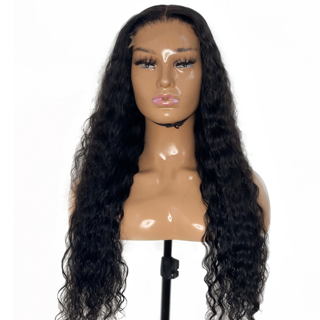 Sandra Deep curly Black HD Lace Human Hair Wig,right Side picture 05
