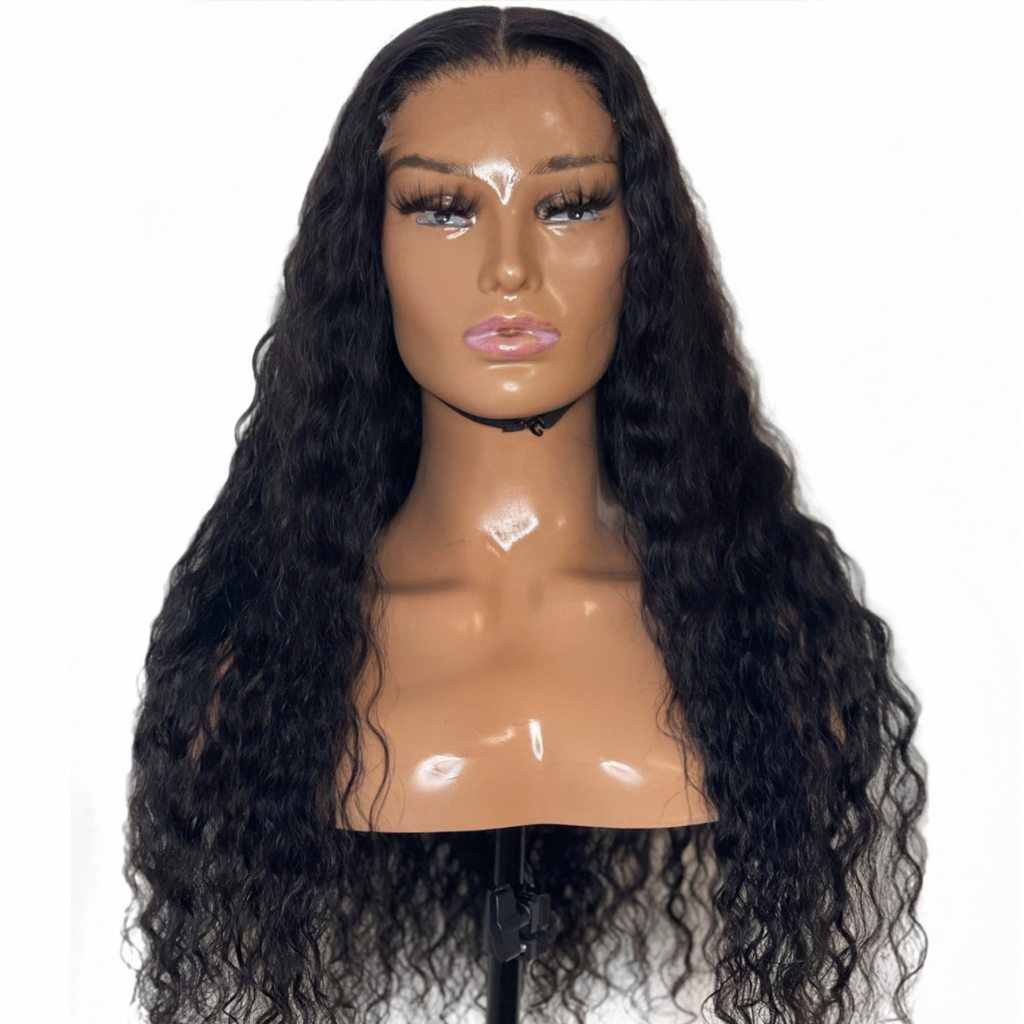 Sandra Deep curly Black HD Lace Human Hair Wig, front page picture