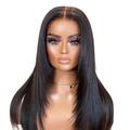 Brandy 90s Inspired Black silky straight 22 inches 100% Human Hair Wig,front picture