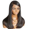 Brandy 90s Inspired Black silky straight 22 inches 100% Human Hair Wig, right  side part picture
